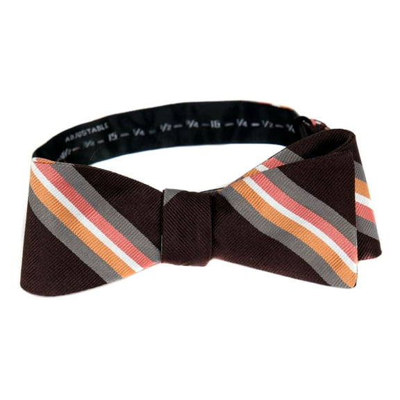 BuyYourTies - Mens Aficionado Self Tie Bow Tie - Brown Pink