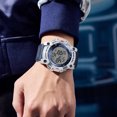 thumbnail image 5 of SMAEL Round Men Tactical Digital Watch 5ATM Waterproof TPU Strap Digital Sports Watch, 5 of 7
