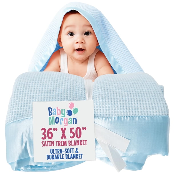Manta Térmica Waffle para Bebé Baby Morgan Azul 91x127 cm