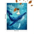 thumbnail image 3 of Qisvanset Fairy Riding Whale Canvas Wall Art 15.75x11.81 Inches, 3 of 8