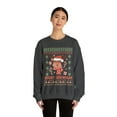 thumbnail image 3 of Womens Ugly Christmas Sweater Retro Rudolph Christmas Sweatshirt Gift, 3 of 4
