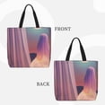 thumbnail image 2 of Disketp Dreamy Moonlit Window Bolsa Tote de Lona para Mujer, Bolso de Hombro y Cruzado con Cierre de Cremallera, 2 of 7