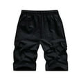thumbnail image 3 of JLFKNG Male Casual Mid Waist Pant Short Cargo Pant Solid Splice Pocket Drawstring Shorts Comfy Mens Clothes, 3 of 3