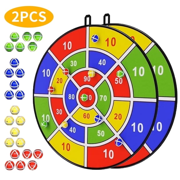 WLGJL 29" Large Dart Board for Sports Enthusiast , Dart Board with Sticky Balls, Indoor/Sport Outdoor Fun Party Play Game Toys, Birthday Gifts