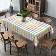 thumbnail image 4 of Easter Buffalo Check Plaid Tablecloth Gingham Spring Party Decoration Rustic Kitchen Dining Room Table Cover (60" x 84"), 4 of 5