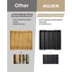 thumbnail image 5 of Cajón de cocina ampliable Aujen, organizador de cubiertos, negro, 5 of 8