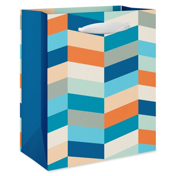 American Greetings Everyday Small Gift Bag, Multi Chevron (5.5" x 6.5" x 3") 1-Count