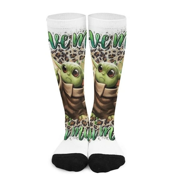 Baby Yoda Stocking Long Socks Breathable Knee High Thigh Stockings High Socks Sport Socks for Mens Womens