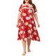thumbnail image 1 of Vestido de tumbona para mujer, camisones sueltos de manga corta con estampado Floral, pijamas par MABOTO Vestido, 1 of 7