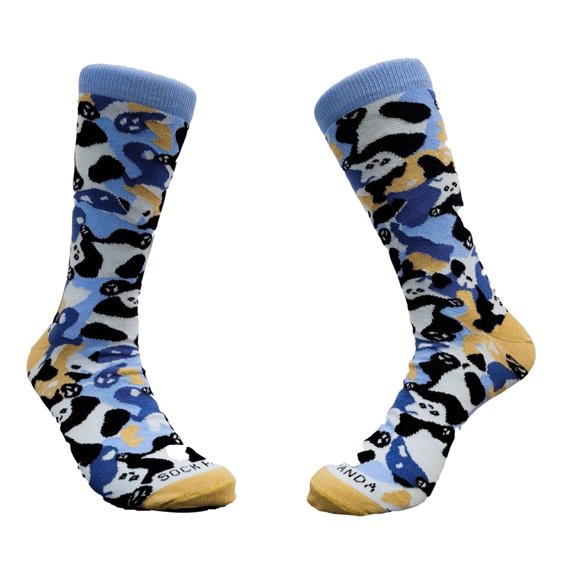 Camouflage Panda Socks from the Sock Panda (Adult Large - Men's Shoe Sizes 8-12)
