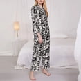 thumbnail image 3 of Fotbe Lilies Flowers Pattern Long Sleeve Pajama Set for Women,Sleepwear Set,2-piece Loungewear Set,Soft PJs Comfy Nightwear with Pockets -Large, 3 of 7