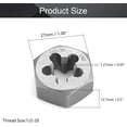 thumbnail image 2 of HUGFEGWE Hex Rethreading Die, UNF 1/2-20 Carbon Steel Thread Die, Hex Rethreading Die Machine Thread Die, Hexagon Taper Pipe CJB91-22840, 2 of 8