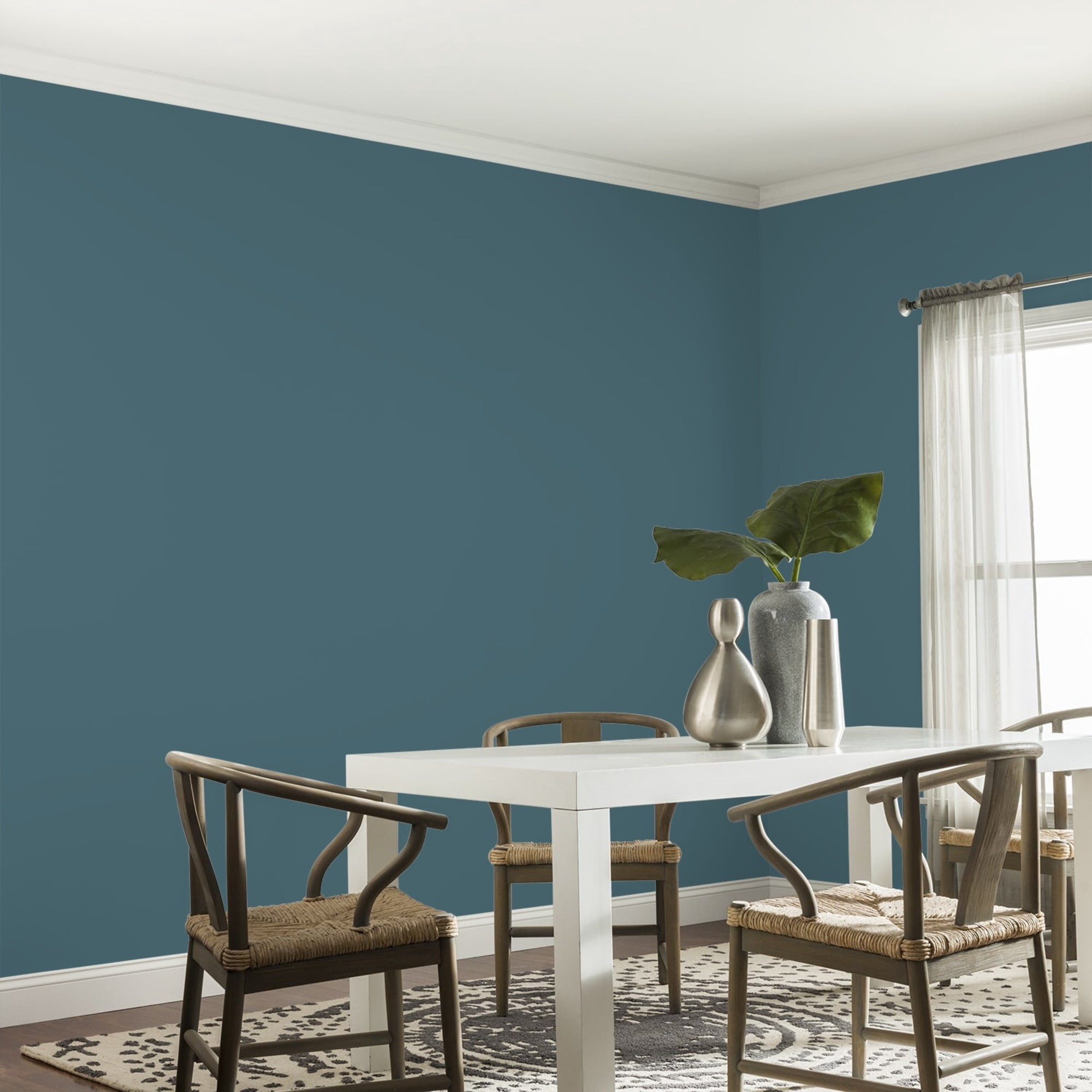 Glidden HEP Azalea Leaf / Blue, Eggshell Interior Paint with Primer, 1 Gallon