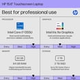 thumbnail image 3 of HP 15.6" FHD Touchscreen Business Laptop, Intel 10-Core i7-1355U(up to 5.0 GHz), 32 GB RAM, 1 TB SSD, Intel Iris Xe Graphics, Wi-Fi 6, HD Camera, HDMI, Fast Charge, Copilot, Windows 11 Pro, 3 of 9