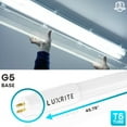 thumbnail image 3 of Luxrite 30-Pack 2FT T5 LED Tube Lights, 24W=54W, 5000K Bright White, 45.78 inch, Ballast and Ballast Bypass Compatible, Damp Rated, 3 of 7