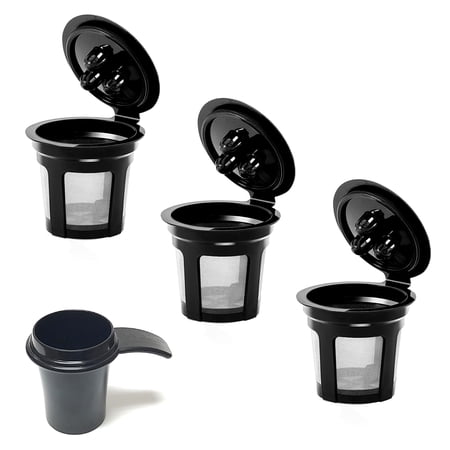 GOLDTONE 3 Pack Reusable Single Serve Coffee Pods Compatible w/ Ninja Dual Brew Coffee Maker Pro CFP301 CFP201 + 1 OZ Scoop