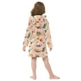 thumbnail image 5 of FORMRS Niños Bathrobe Unisex Hooded Robe Soft Plush Pajamas Sleepwear, Size 7-9T, Beige Christmas Snowman, 5 of 7