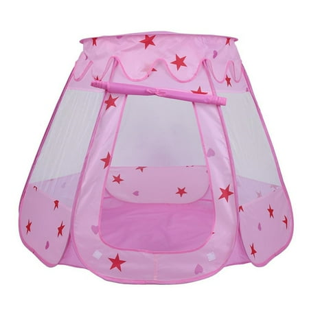 Playhouse Windows And Doors - Foldable Kids Play Tent for Outdoor & Indoor Game, Portable Childs Girl Princess Playhouse Toy, Kids Indoor Playhouse with Door and Mesh Window, Travel Tent, Birthday Gift