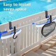 thumbnail image 4 of 2 Pcs Pool Fence Hooks, Pool Tool Organizer, for Hanging Pool Cleaning Accessory, Pool Pole,Brush, Leaf Skimmer Net,Vacuum Head, Suitable 3/4 Inch to 1-1/4 inch Railing (Black), 4 of 5