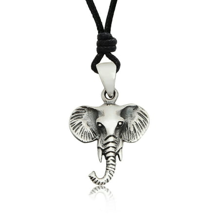 VietsWay - Elephant Face 92.5 Sterling Silver Charm Necklace Pendant ...