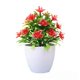 thumbnail image 4 of Planta artificial en maceta, flor artificial, decoración de plástico, rosa, bonsái, decoración de escritorio para el hogar interior, ciruelo de cinco hojas, 4 of 5