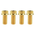 thumbnail image 1 of Wanyifa Titanium Flange Hex Head Bolt M10 20 25 30 35 40 45 50 55 60 65 70 75 80 85 90mm Screws,M10x25mm Pitch 1.25mm,Gold,4 Pcs, 1 of 6