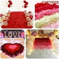thumbnail image 2 of Rose Petals, Fake Rose Petal White & Red for Valentines Decorations Suitable Weddings Valentine's Day Anniversaries Birthdays Parties Romantic Table Decor Special Night 2000 PCS A, 2 of 5