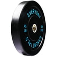 thumbnail image 3 of Everyday Essentials Olympic Bumper Plate Weight Plate with Steel Hub, Black, 45 lbs (Single Plate), 3 of 5