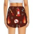 thumbnail image 4 of Goofa Fire Extinguisher Printed Women 2 in 1 Running Shorts,Quick Dry Athletic Workout Shorts,High Waisted Athletic Shorts with Liner Pockets-Small, 4 of 9
