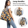 thumbnail image 2 of 5 Pack Foldable Shopping Bag,Happy Halloween Pumpkin Pattern Reusable Grocery Bags with Pockets,Large Reusable Tote Bags with Handles Waterproof & Lightweight, 2 of 6