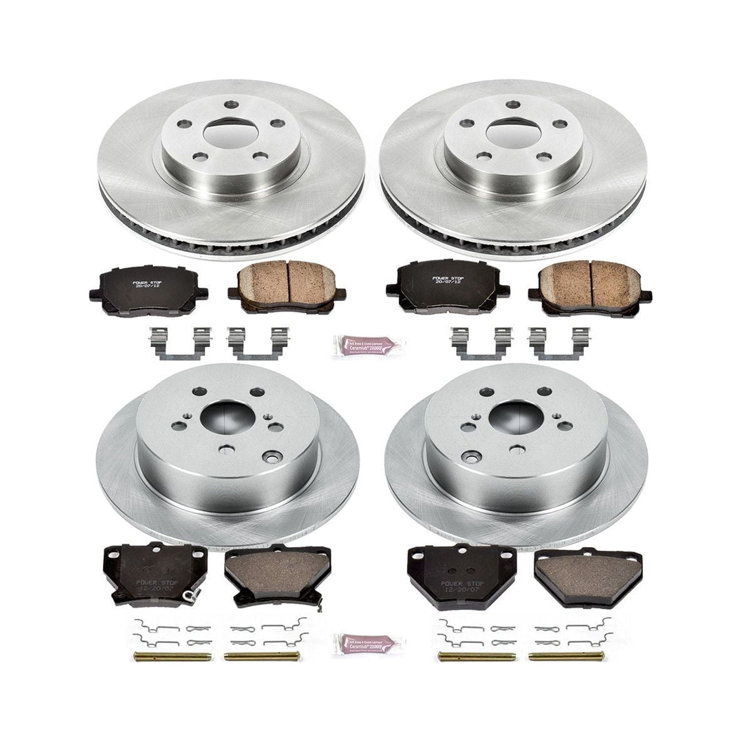 Power Stop Front and Rear Stock Replacement Brake Pad and Rotor Kit KOE2317