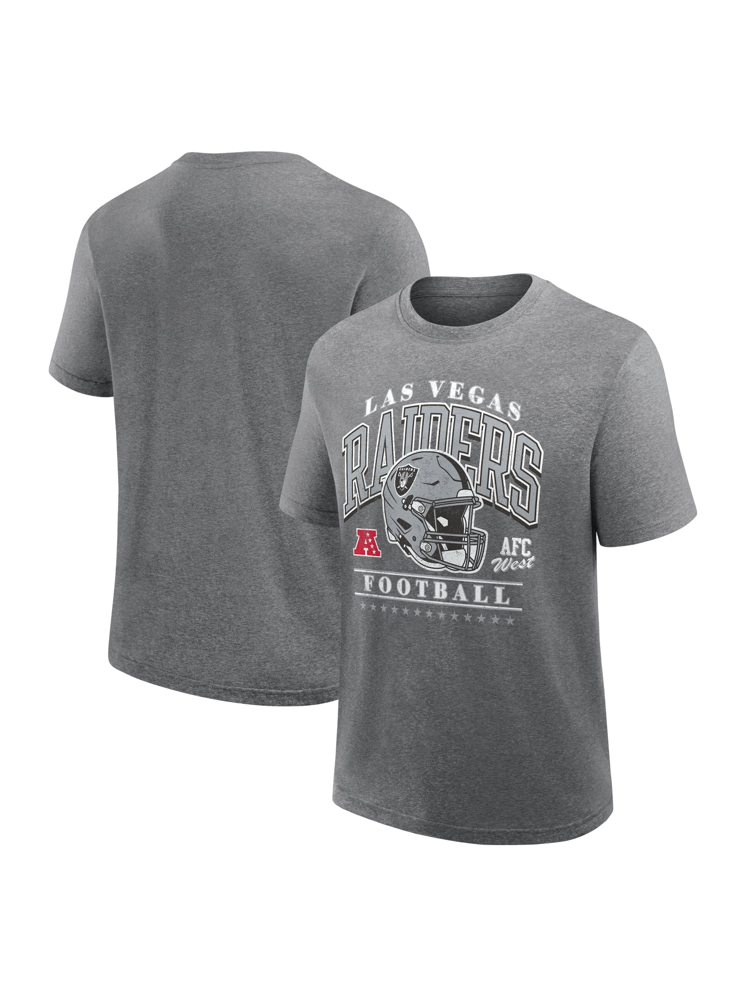 NFL Las Vegas Raiders Men's Synthetic Black Heather Short Sleeve T-Shirt