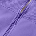 thumbnail image 5 of TFEOQRY Casual Jacket for Men Solid Color Zipper Overcoat with Pockets Long Sleeve Hoodless Outwear Purple, 5 of 7