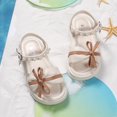 thumbnail image 4 of UngA Girls Sandals Girls Leather Soft Closed Toe Princess Flat Shoes Summer Sandals(Toddler/Little Kid) Princess Shoes(Beige,Size 2.5), 4 of 8