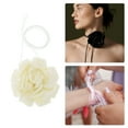 thumbnail image 3 of Unique Bargains 1 Pc Adjustable Choker Necklace Flower Delicate Floral Wristband for Women Beige, 3 of 6