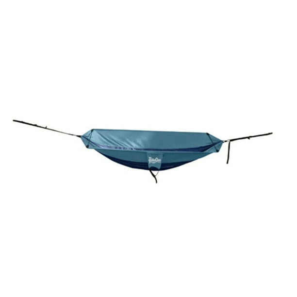 PahaQue Single Hammock W/ Spreader Bars Navy/Light Blue