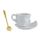 thumbnail image 2 of Taza con diseño de rostro humano, para mesa, para jugo, agua, té, café con leche Blanco, 2 of 9