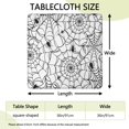 thumbnail image 2 of Black Halloween Spider Webs Square Fitted Tablecloth with Elastic Edge,Square Table Cover,Washable Elastic Table Cover for Home Kitchen Party Decor 36"x36", 2 of 6