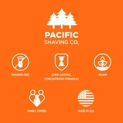 Pacific Shaving Company Natural Shaving Cream with Shea Butter, For Men & Women, Light orange/citrus scent, 7 oz.