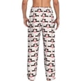thumbnail image 3 of Uemuo Dachshund And Hearts Pattern Men's Wide Leg Palazzo Lounge Pants with Pockets Light Weight Loose Comfy Casual Pajama Pants-Small, 3 of 9