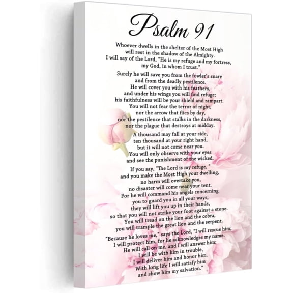 Psalm 91 Wall Art Poster Bible Verses Wall Decor Christian Wall Art Decor Prayer Room Decor Religious Gifts For Home Church Or Prayer Room Faith Based Gift For Christian Believers poster