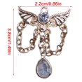 thumbnail image 5 of MOMOJIA Metal Wing Pendant With Rhinestones Accent Sewing Embellishment Craft Component, 5 of 9