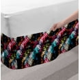 thumbnail image 2 of Abstract Bed Skirt, Vibrant Rectangles Traditional Polka Dots Design Surrealism Inspired Geometric, Elastic Bedskirt Dust Ruffle Wrap Around for Bedding Decor, 4 Sizes, Multicolor, by Ambesonne, 2 of 2
