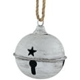 thumbnail image 5 of Northlight Antiqued Christmas Jingle Bell Ornaments - 3" - White - Set of 2, 5 of 5