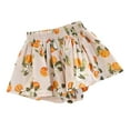 thumbnail image 2 of piuwrlz Pants for Kid/Toddler Boy Girls Flower Printed Single Piece Short Trousers Orange Size 5-6Years, 2 of 4