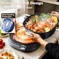 thumbnail image 2 of 3L Non-Stick Electric Hot Pot with Dual-Power Control and Removable Pot for Shabu Shabu, Party, and Family Gatherings, 2 of 6