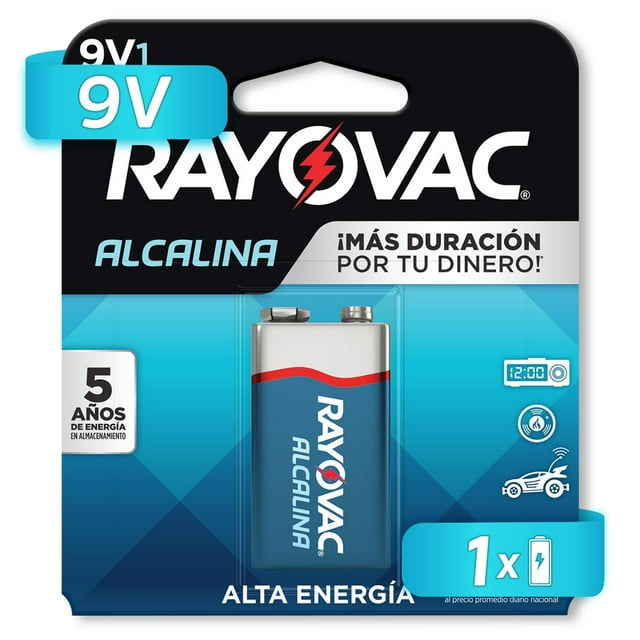 PILA RAYOVAC ALCALINA 9V RECTANGULAR BLISTER CON 1 gris 1