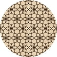thumbnail image 1 of Ahgly Company Machine Washable Indoor Round Transitional Saddle Brown Area Rugs, 7' Round, 1 of 7