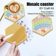 thumbnail image 4 of Bzdzmqm under $5 Mosaic Tile Set, Complete DIY Mosaic Art Kit for Beginners andKids, Creative Wooden Coaster Craft Set with Mixed Color Tiles, 4 of 6
