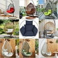 thumbnail image 6 of SHANNA Cushion Hanging Chair Adults with 1 Cushion Headrest Pillow, Blue, 6 of 9